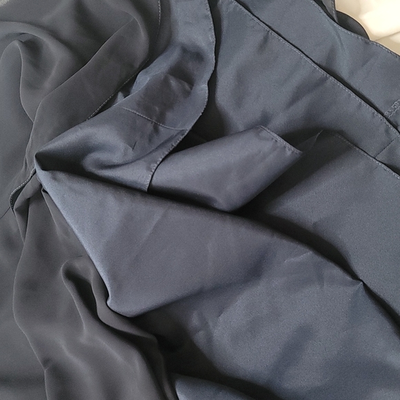 Symphony of Venus dark blue prom wedding chiffon gown sz 12 - Picture 13 of 15